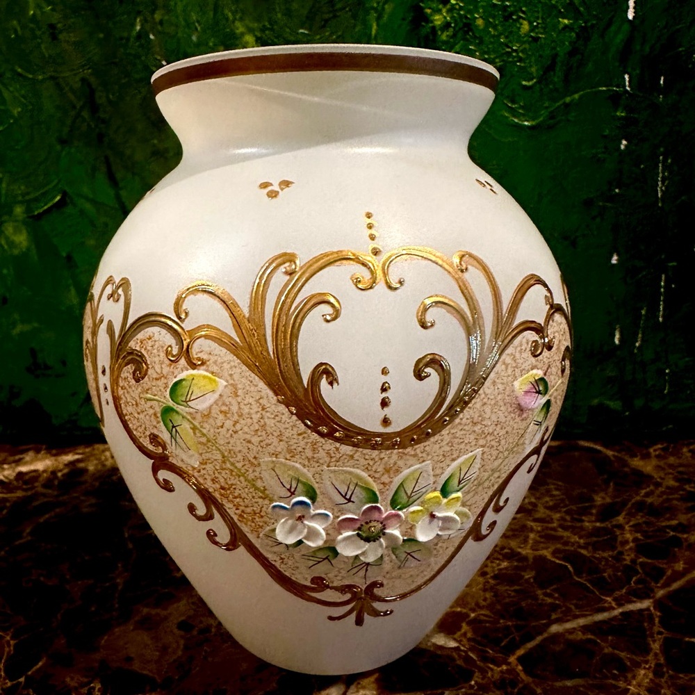 Vintage Boheme vase with 24K gold